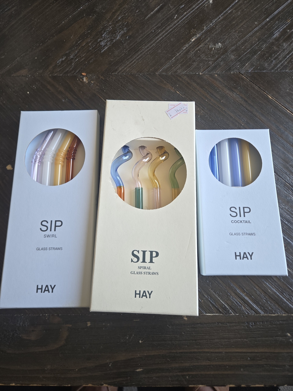 HAY SIP Spiral Glass Straws - Multicolor